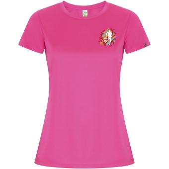 Imola short sleeve women's sports t-shirt, fluor pink Fluor pink | L