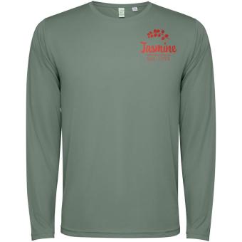 Estoril 125 g/m² long sleeve unisex t-shirt, fern green Fern green | XS