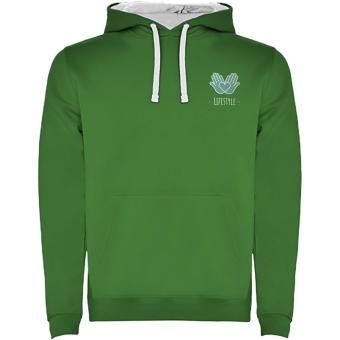 Urban men's hoodie, kelly green, white Kelly green, white | XS