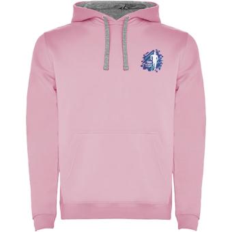 Urban men's hoodie, bright pink, marl grey Bright pink, marl grey | XS