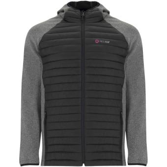 Minsk unisex hybrid insulated jacket, heather black, black Heather black, black | L