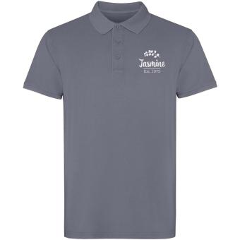 Cobain short sleeve unisex polo, dark grey Dark grey | XS