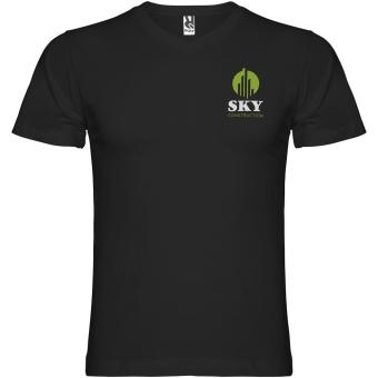 Samoyedo T-Shirt mit V-Ausschnitt für Herren, schwarz Schwarz | L