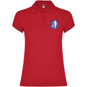 Star short sleeve women's polo, red Red | XL