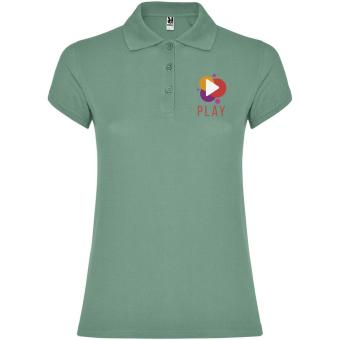 Star short sleeve women's polo, dark mint Dark mint | L