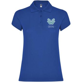 Star short sleeve women's polo, dark blue Dark blue | L