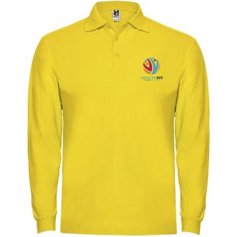 Estrella long sleeve men's polo, yellow Yellow | L