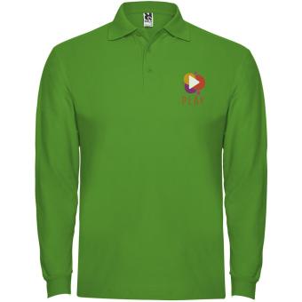 Estrella 220 g/m² long sleeve men's polo, apple green Apple green | L