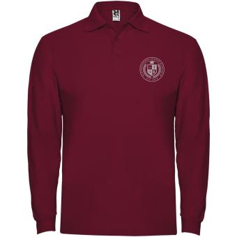 Estrella long sleeve men's polo, garnet Garnet | L