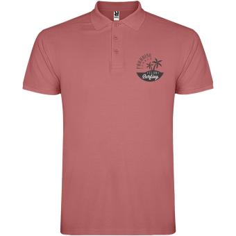 Star Poloshirt für Herren, Chrysantheme Rot Chrysantheme Rot | L