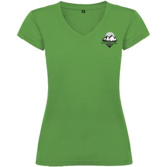 Victoria short sleeve women's v-neck t-shirt, tropical green Tropical green | L