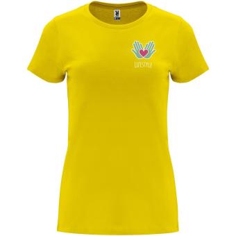 Capri short sleeve women's t-shirt, yellow Yellow | L