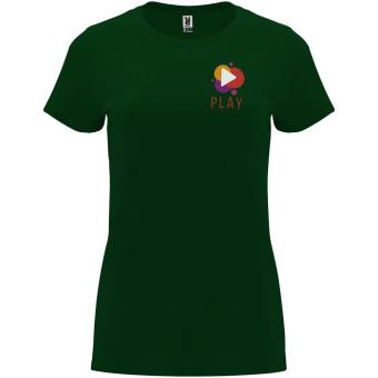 Capri short sleeve women's t-shirt, dark green Dark green | L