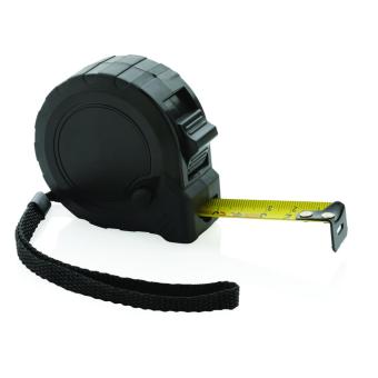XD Collection RCS recycled plastic 5M/19 mm tape with stop button Black