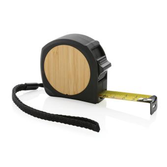 XD Collection 5m/19mm Maßband aus RCS recycelt. Kunststoff & Bambus Schwarz