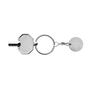 XD Collection RCS recycled zinc alloy radiator key keychain with coin Silver