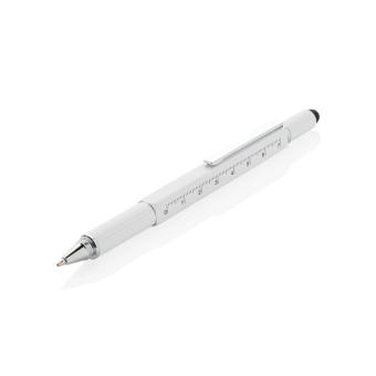 XD Collection 5-in-1 Aluminium Tool-Stift Weiß