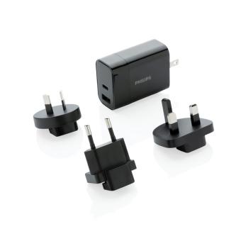 Philips ultra fast PD travel charger Black