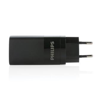 Philips 65W Ultra-Schnell-PD 3-Port-USB-Wandladegerät Schwarz