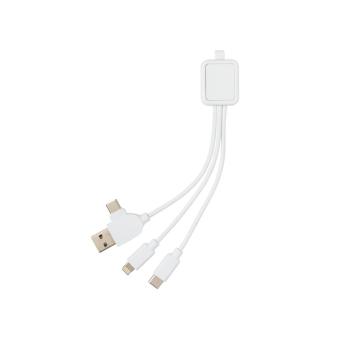 XD Collection 6-in-1 antimicrobial cable White