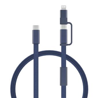 XD Xclusive Arc RCS 60W 120 cm 2-in-1 fast charging cable Aztec blue