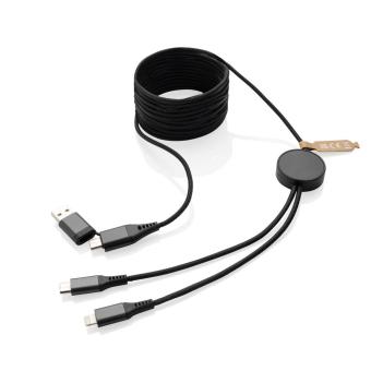 XD Xclusive Terra 3 Meter 4-in-1-Kabel aus RCS recyceltem PET Grau