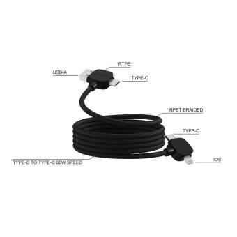 Urban Vitamin Stockton 65W RCS RTPE/RPET magnetic cable Black