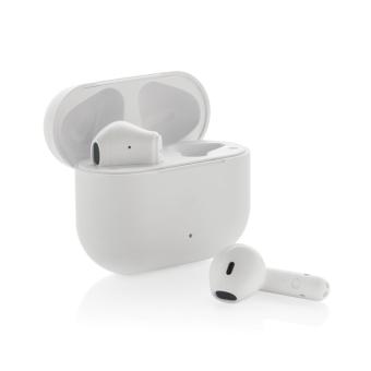 XD Collection Tunevo RCS recycled plastic wireless earbuds White