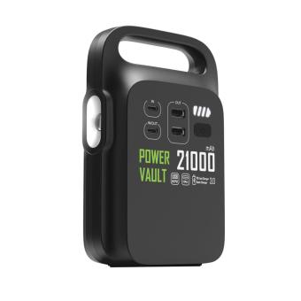 XD Collection Power Vault 21.000mAh tragbare Powerstation aus RCS rPlastik Schwarz