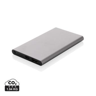XD Collection RCS recycled plastic/aluminium 4000mah powerbank with type C 
