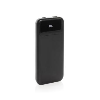 XD Collection Turbopack RCS rplastic powerbank 10.000 integrated cables Black