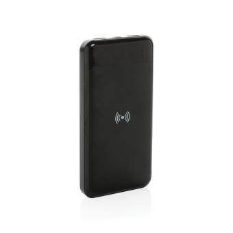 XD Collection Wireless Powerbank aus RCS Standard recyceltem Kunststoff Schwarz
