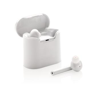 XD Collection Liberty wireless earbuds in charging case White