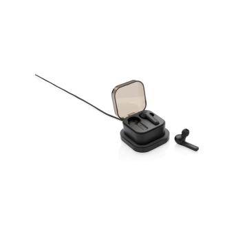 XD Collection TWS earbuds in wireless charging case Black