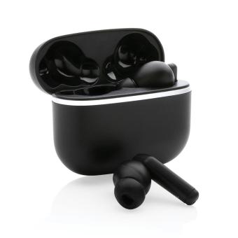 Swiss Peak TWS Ohrhörer 2.0 aus RCS recyceltem Kunststoff Schwarz