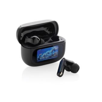 XD Collection Airtune RCS recycled plastic ANC earbuds with touch screen Black