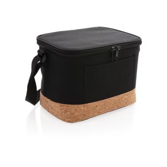 XD Collection Two tone cooler bag with cork detail Black
