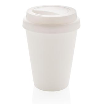 XD Collection Reusable double wall coffee cup 300ml White