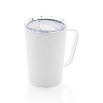 XD Collection RCS Recycled stainless steel modern vacuum mug with lid White