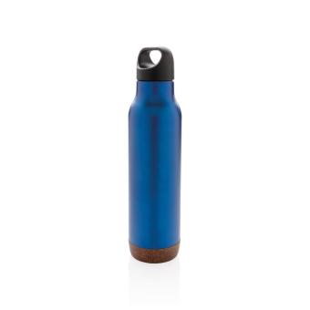 XD Collection Auslaufsichere Vakuum-Flasche mit Kork Blau