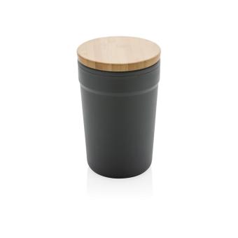 XD Collection GRS certified recycled PP mug with bamboo lid Convoy grey