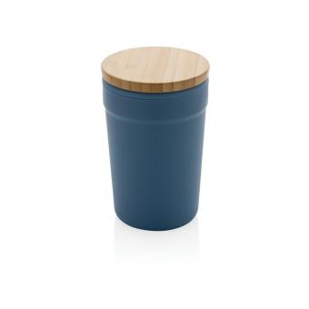 XD Collection GRS rPP-Becher mit Bambusdeckel Blau