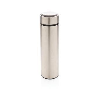 XD Collection Vakuum Stainless Steel Flasche mit gebürstetem Metalldeckel Silber