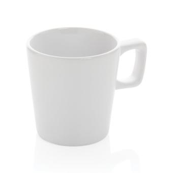 XD Collection Moderne Keramik Kaffeetasse, 300ml Weiß/Weiße