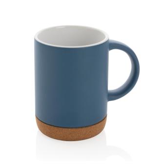 XD Collection Ceramic mug with cork base Aztec blue