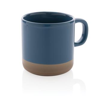 XD Collection Glazed ceramic mug 360ml Aztec blue