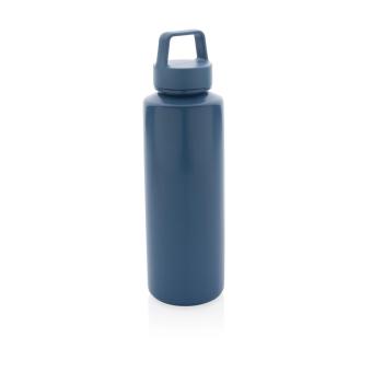 XD Collection RCS certified recycled PP water bottle with handle Aztec blue