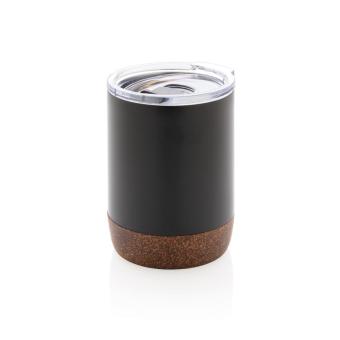 XD Collection Kleine Vakuum-Kaffeetasse aus RCS rSteel & Kork Schwarz