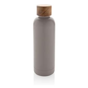 XD Collection Wood Vakuumflasche aus RCS recyceltem Stainless-Steel Grau