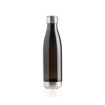 XD Collection Auslaufsichere Trinkflasche mit Stainless-Steel-Deckel Schwarz